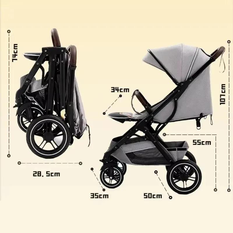 Poussette pour bébé, ultra-légère, portable, avec amortisseur de chocs, pour nouveau-né, poussette d