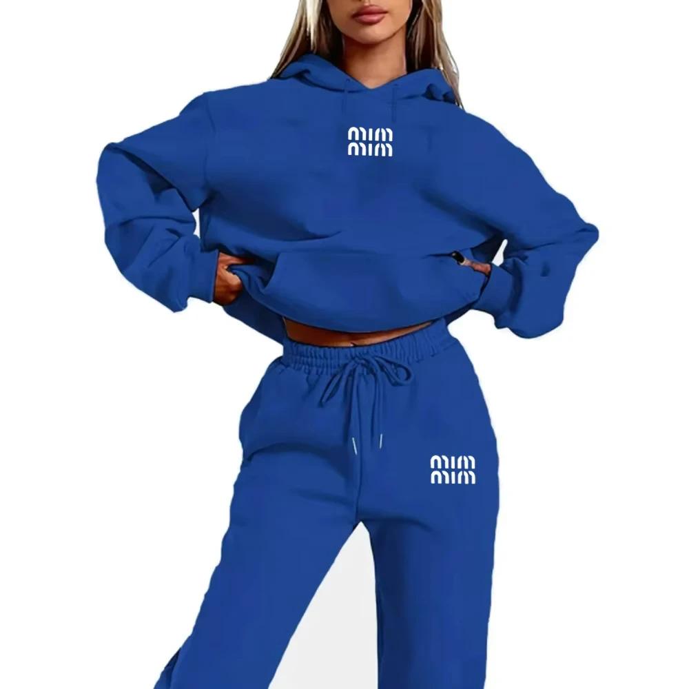 Ensemble de survêtement deux pièces imprimé MM pour femmes, sweat-shirt de Jogging à la mode avec co