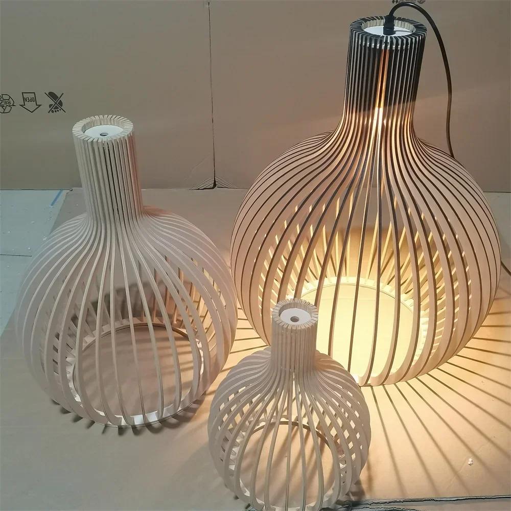 Foscarini – lampe suspendue en forme de Cage en bois massif, couleur noyer noir, blanc, bleu, lumina