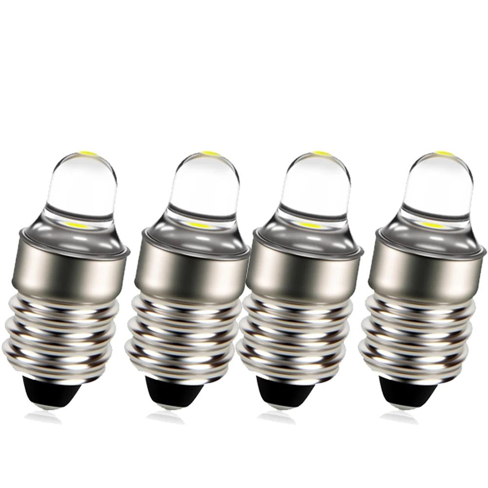 4 pièces E10 lampe extérieure LED vis lampe de poche torche ampoule Mini lampe de travail 6000K 4300