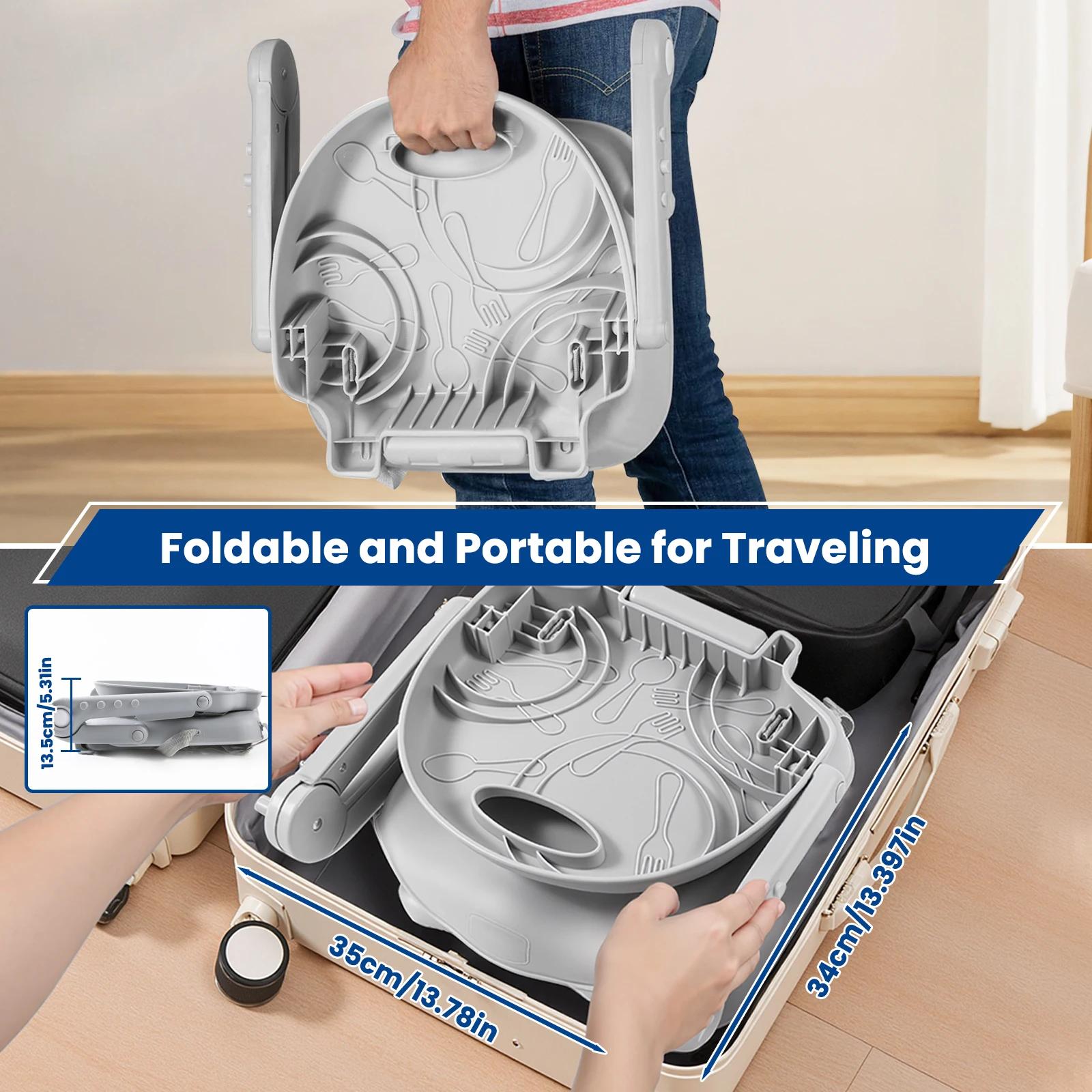 Chaise haute portable pour bébés et tout-petits, siège rehausseur pliable pour chaise de repas, de 6