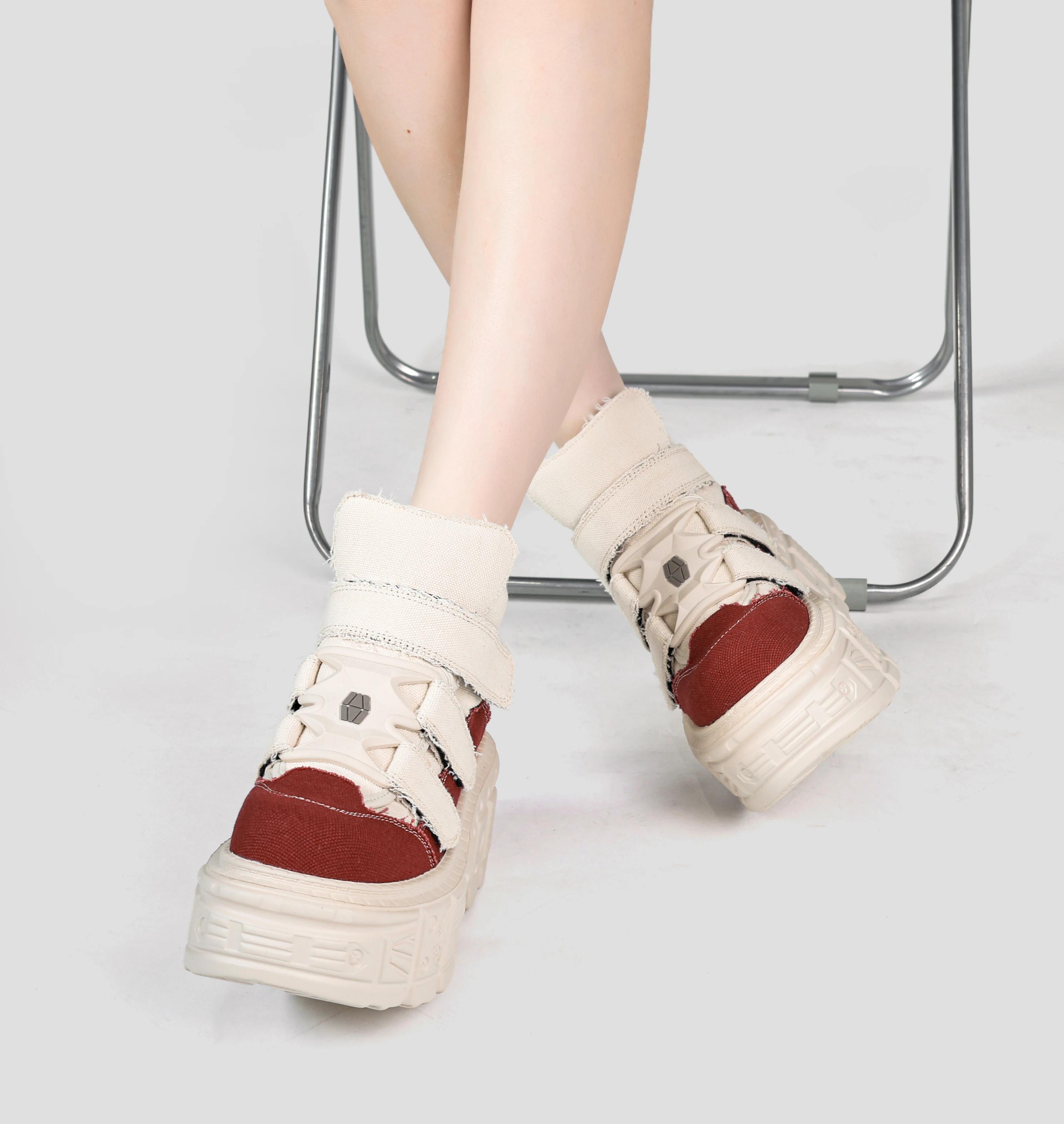Gothique cheville Rock bottes 2026 femme baskets nouveau Style Punk femmes chaussures à lacets talon