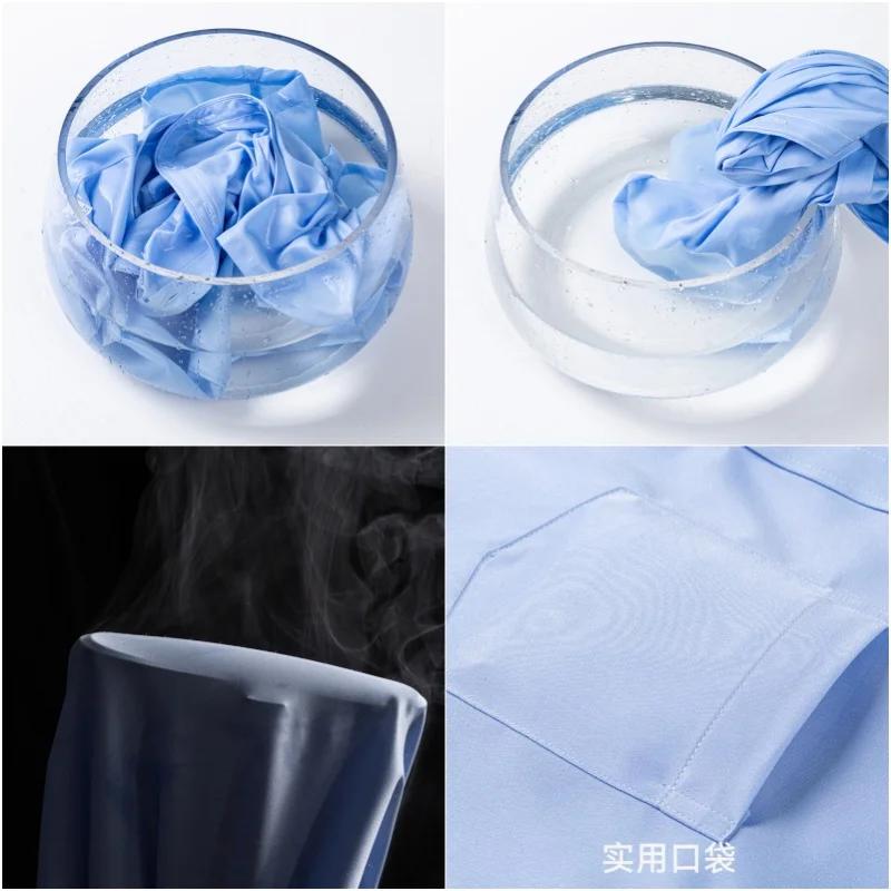 Chemises anti-déformables pour hommes Chemises provoqué à manches courtes pour hommes Slim Fit Camis