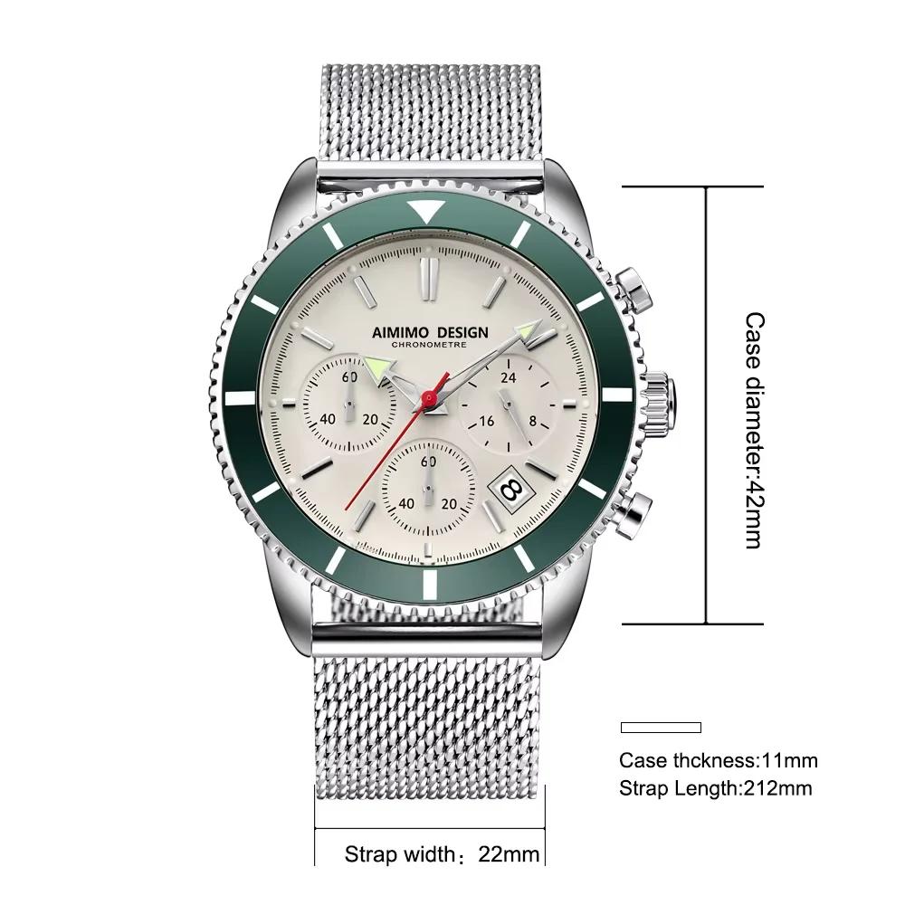 Montres pour hommes, analogiques, à quartz, chronographe, étanches, montres-bracelets pour hommes, m