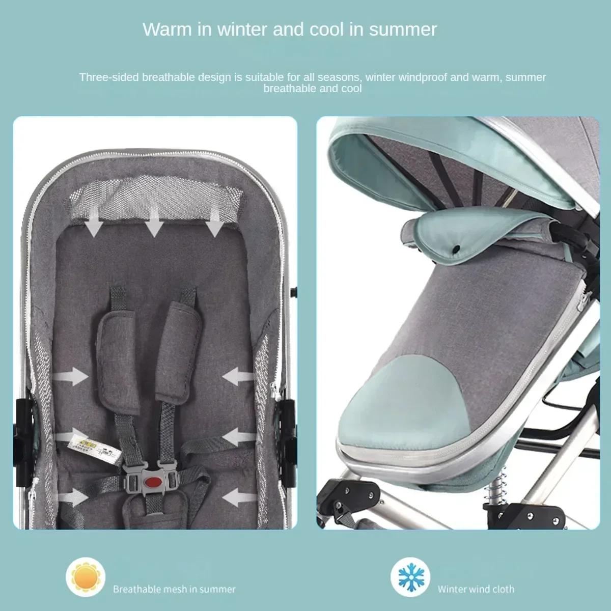 3in1 bébé poussette haute paysage bébé landau portable bébé poussette multifonctionnel nouveau-né la