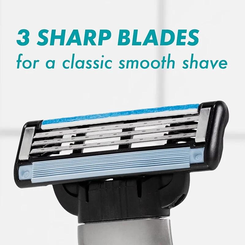 Recharges de lames de rasoir Gillette Mach3 pour hommes, 4/8 recharges de lames de rasoir avec bande