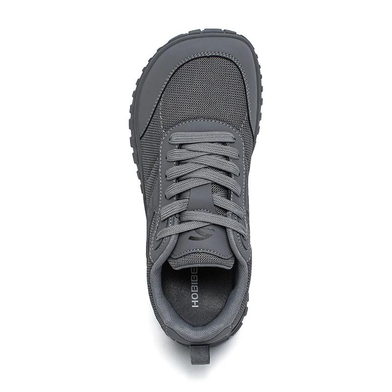 HOBIBEAR chaussures minimalistes à bout large hommes femmes baskets de course en cuir artificiel à l