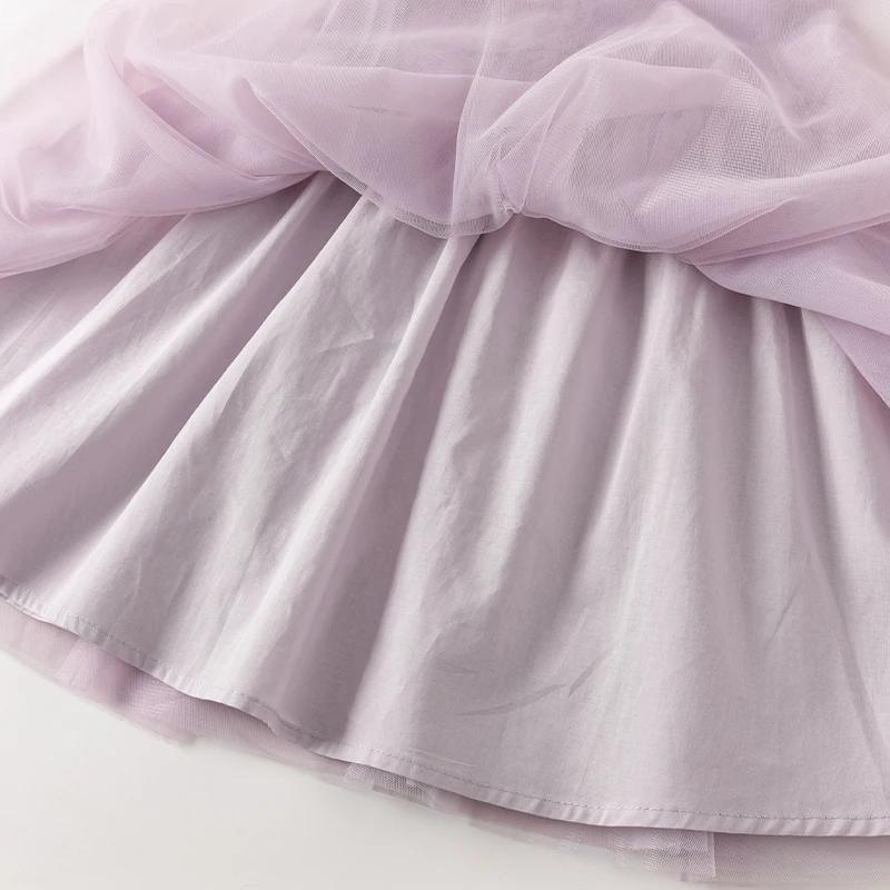 Dave Bella – robe de princesse pour filles, sans manches, en maille violette, Noble, mignon, doux, c