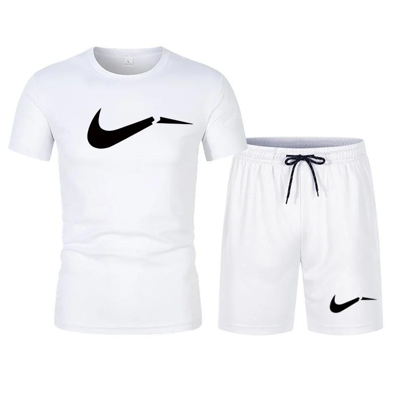 Ensemble T-shirt et short d'été pour homme 2026, combinaison décontractée et tendance à manches cour