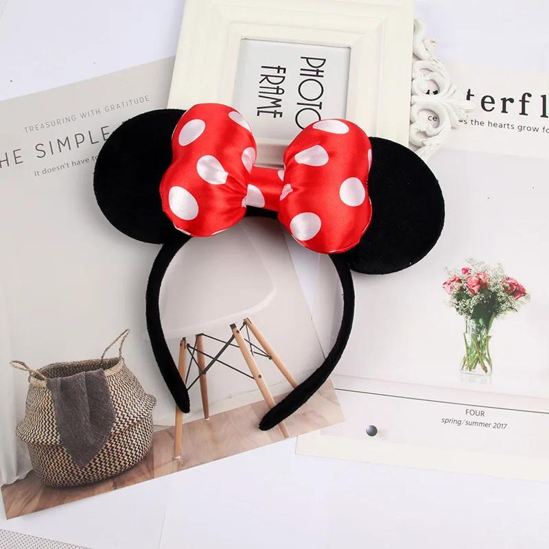 Bande de sauna Minnie Mouse Bow DY, oreille noire, accessoires pour cheveux de Noël, fête de perform