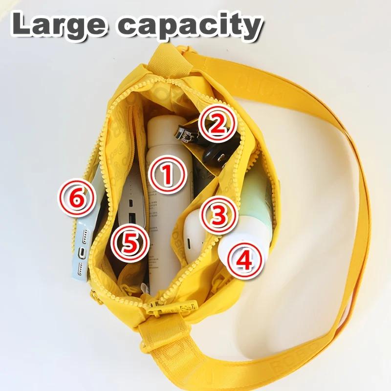 Sacs à bandoulière tendance pour femmes, sac messager, matériau en nylon de haute qualité, 3 poches,