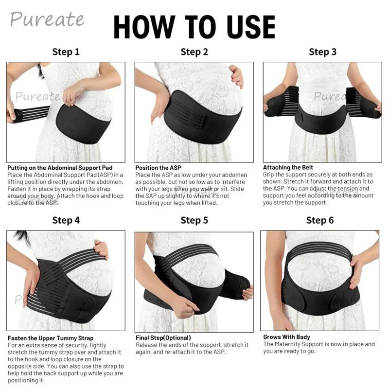 Ceinture de maternité réglable, bande de soutien pour le ventre, respirante, pour le soin de la tail