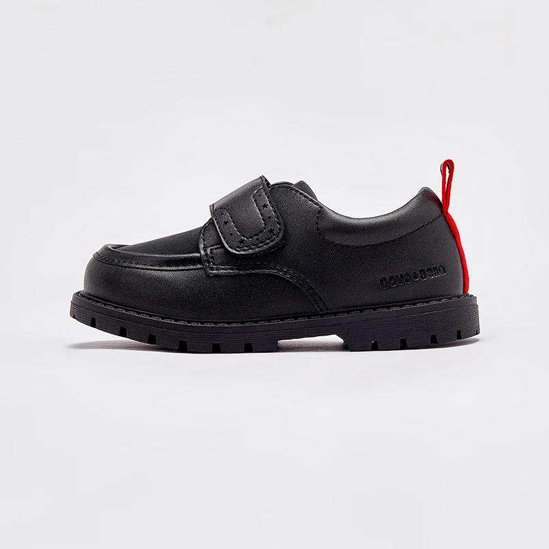 MACKKids-Chaussures en cuir respirantes pour enfants, plates, noires, beiges, princesse, filles, gar