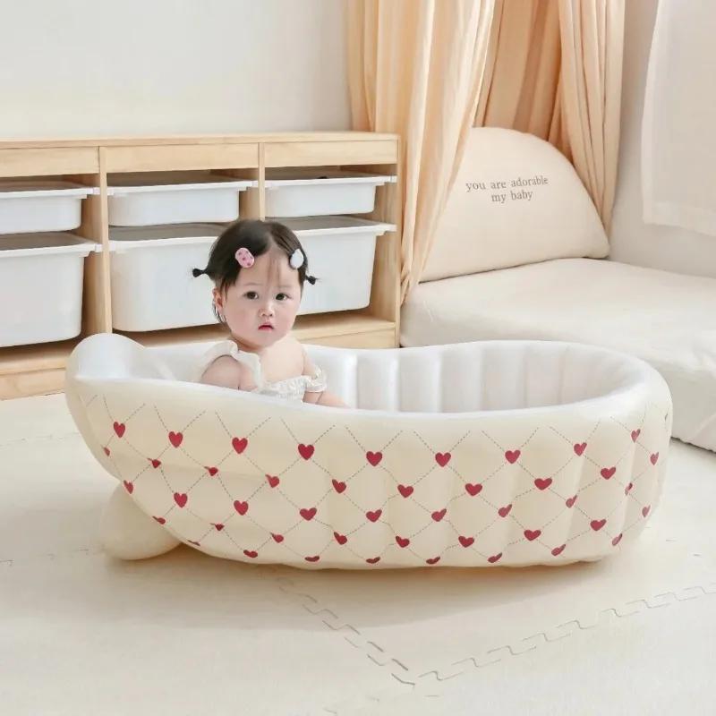 Baignoire bébé portable antidérapante, piscine gonflable pliable pour enfants, baignoire pour nourri