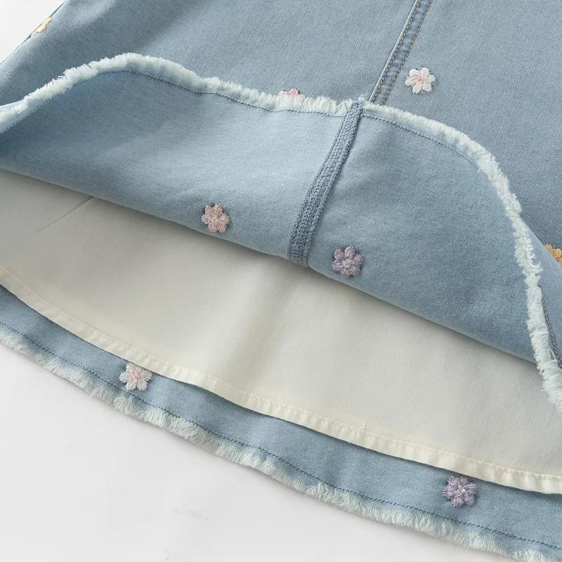 Dave Bella filles manches gilet robe automne printemps doux décontracté Floral Cowboy débardeur robe