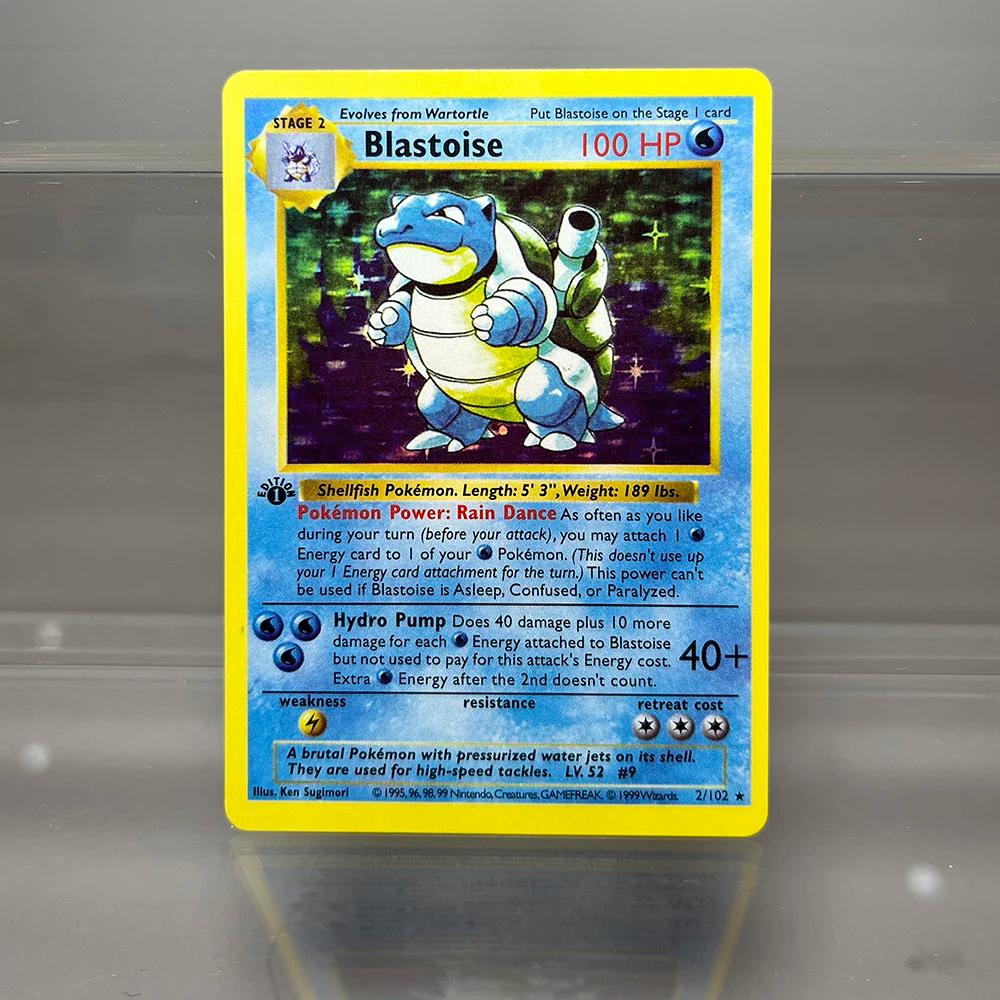 PKM-Cartes de collection à feuille unique, Charizard, Blastoise, Dragonite, jeu de cartes proxy PTCG