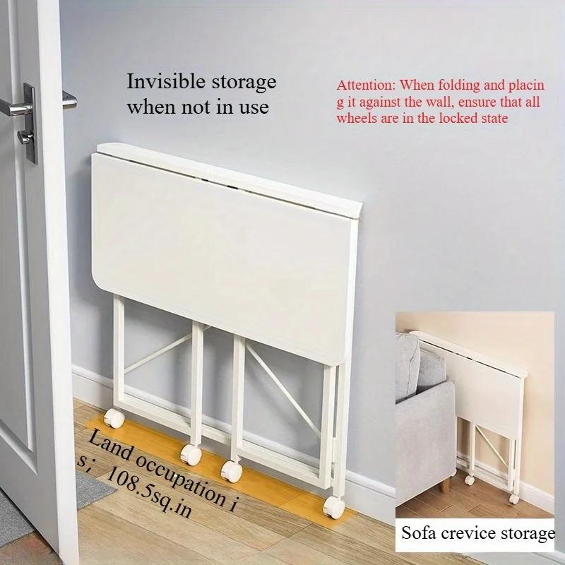 Petit bureau pliant, bureau de chambre à coucher, bureau d'écriture simple pour étudiant