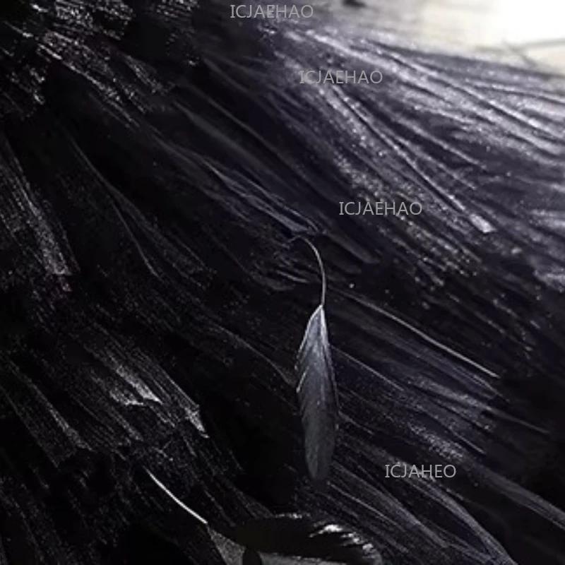 Robe de princesse noire pour filles, tenue de performance au piano, robe de soirée, tenue de cérémon