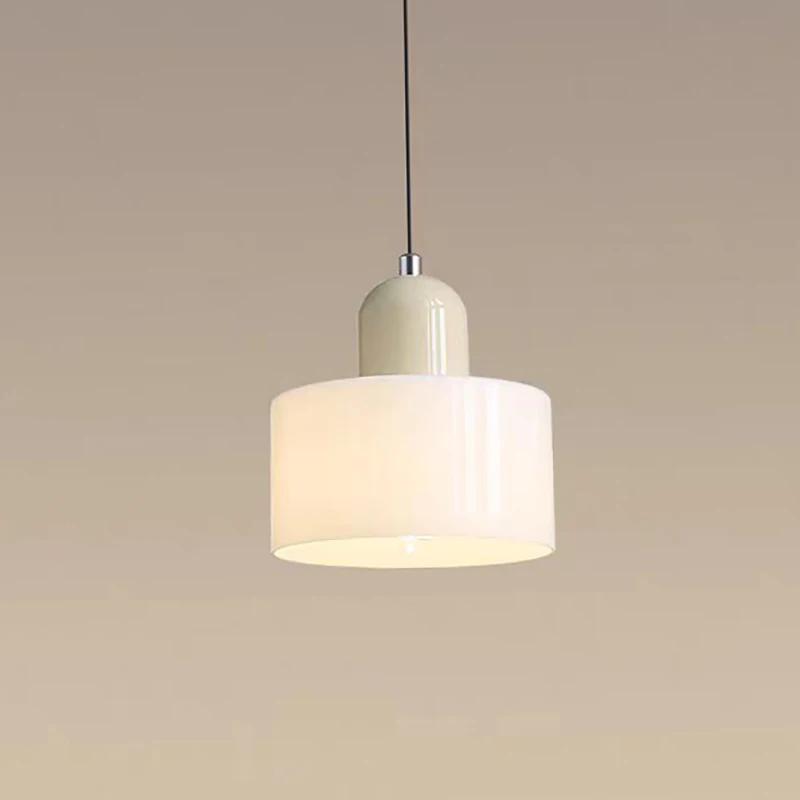 Lustre en verre nordique moderne pour chambre à coucher, lampe de chevet longue ligne, petit lustre 