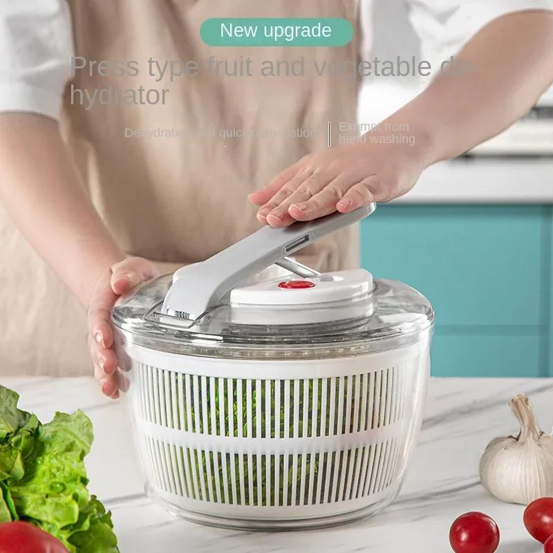 Essoreuse à salade multifonctionnelle, cuir chevelu de laitue, déliaison des légumes, laveuse, sécho
