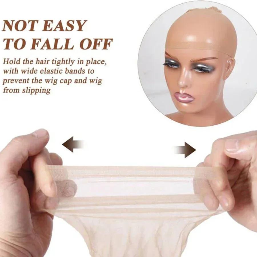 100 pièces HD bonnet de perruque haute qualité Transparent HD filets à cheveux tissage Nylon extensi