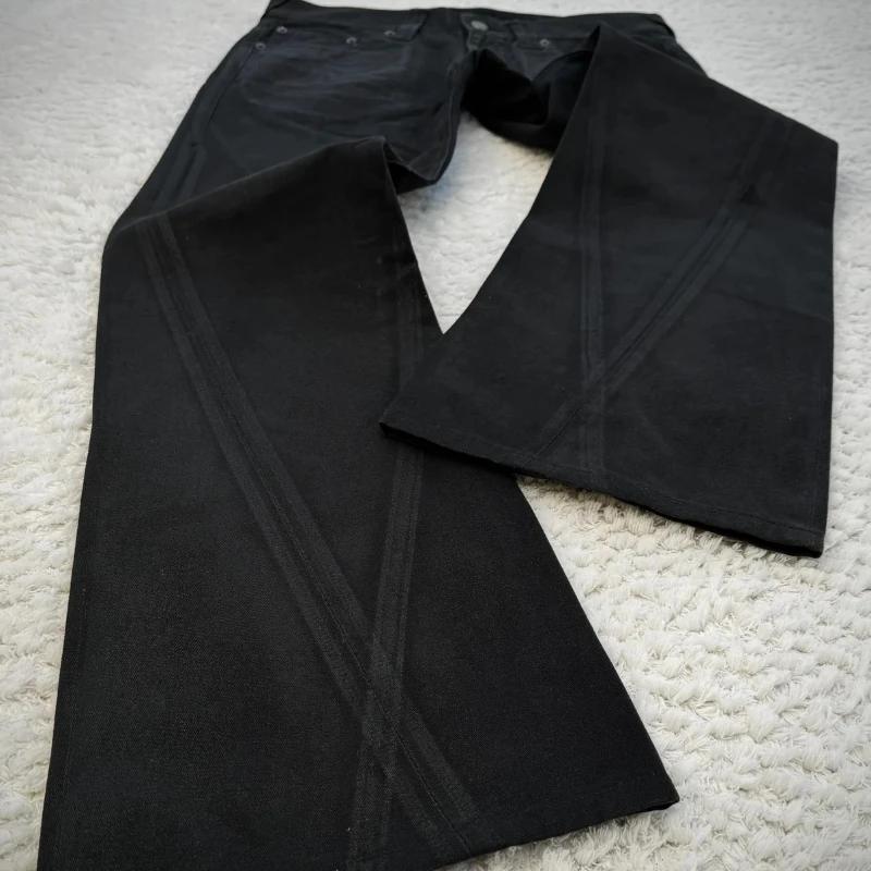 vintage X ray épilation tribal broderie hommes jeans évasés gothique haute rue unisexe punk slim fit