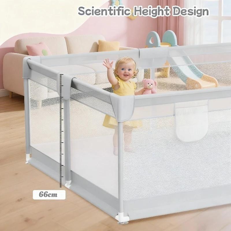 Parc de jeux IMBABY pour bébés et tout-petits, enclos de jeu anti-chute pour intérieur et extérieur,