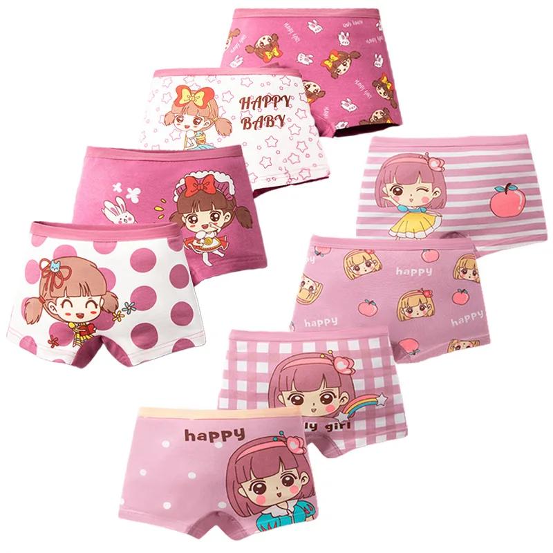 Lot de culottes pour filles, jolis motifs de personnages de dessins animés, boxers pour filles, sous