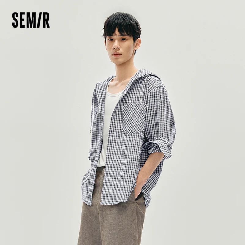 Semir chemise à manches longues hommes vêtements d'extérieur à carreaux léger 2025 automne nouveau h