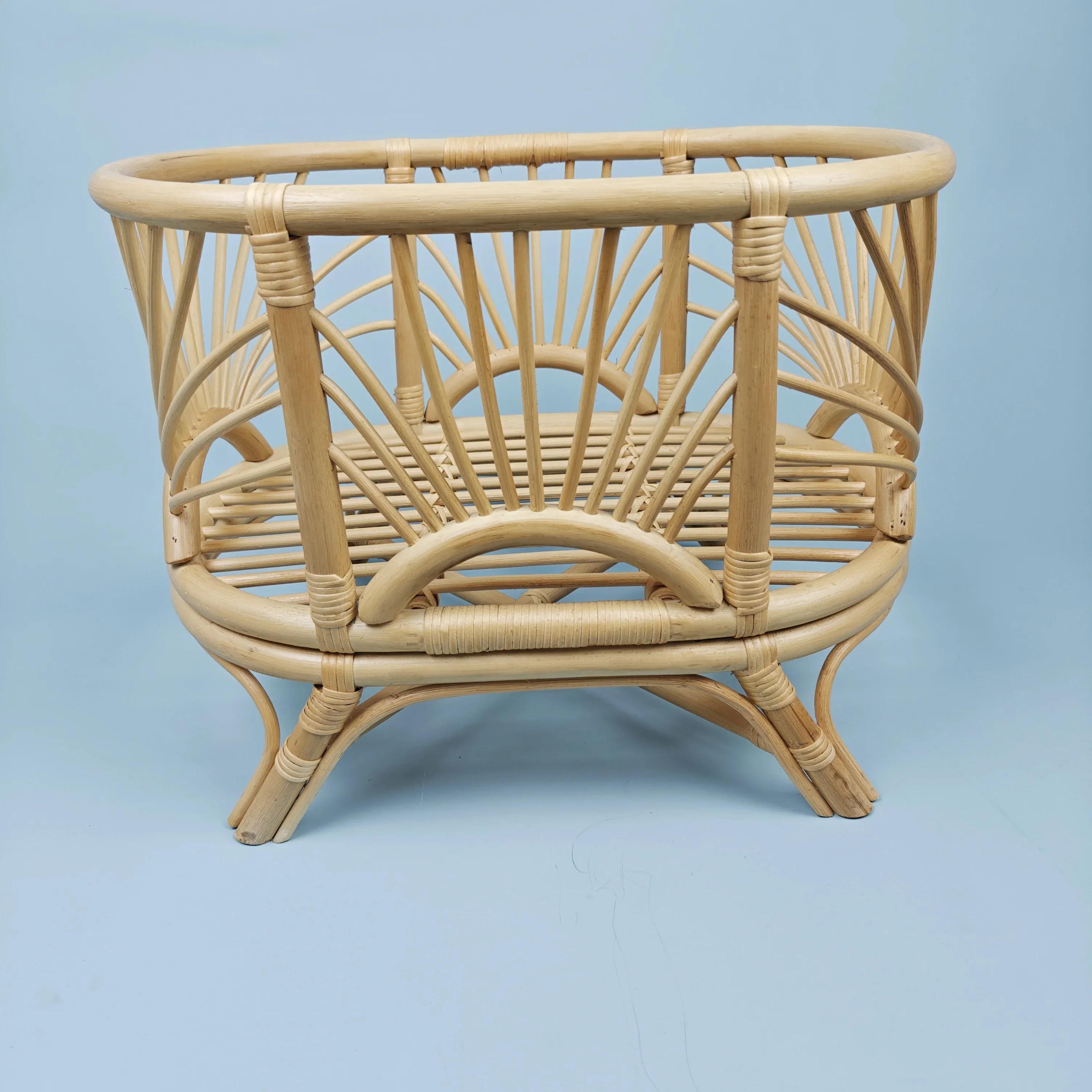Grand lit de jumeaux pour bébé, accessoires de photographie pour nouveau-né, lit robuste rétro en ba
