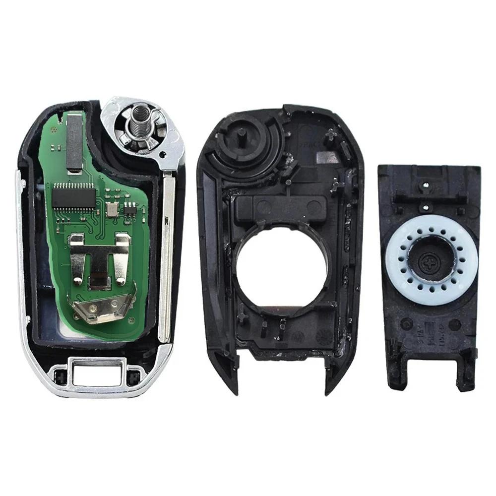 SUPERKEY 4A puce rabattable clé de voiture pliante à distance 433 MHZ HU83 VA2 lame pour Peugeot 308