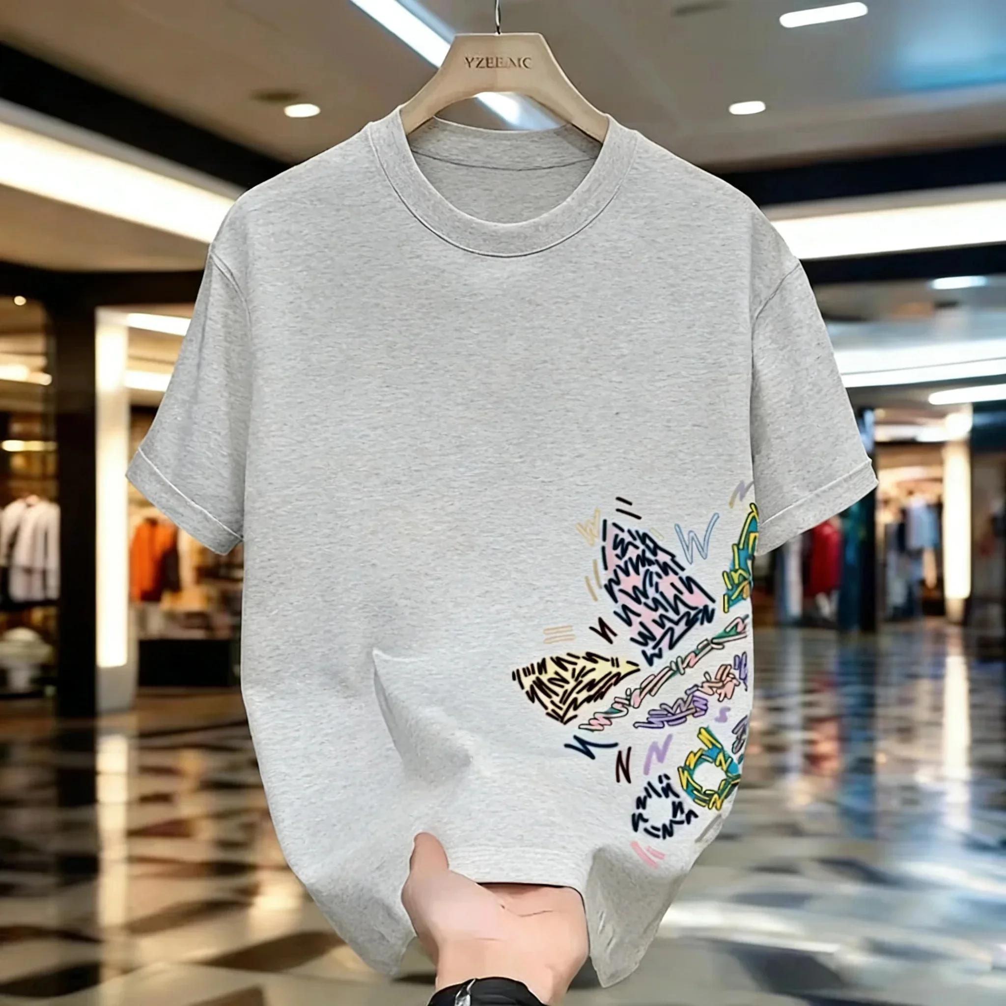 T-shirt en coton ample à col rond pour homme et femme, modèle tendance et respirant, best-seller été