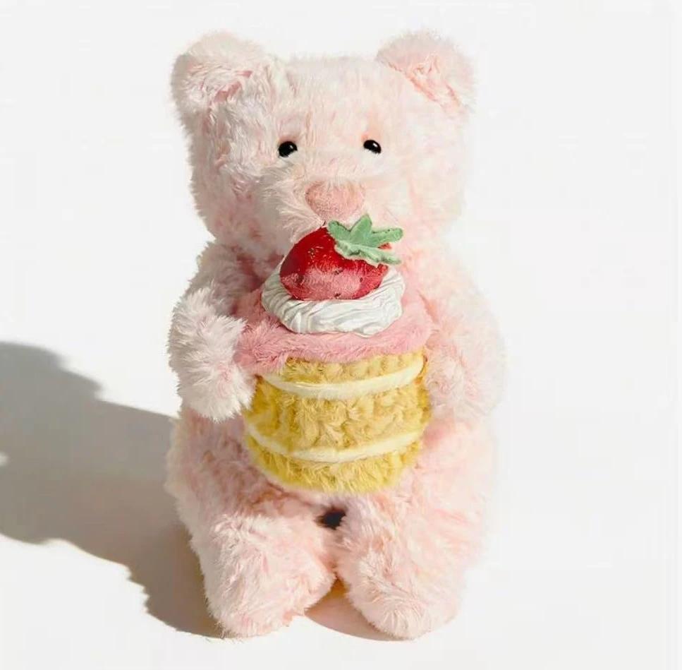 Nouveautés JC Spring : Peluche Ours Leora en édition limitée, thème gâteau aux fraises, adorable et 