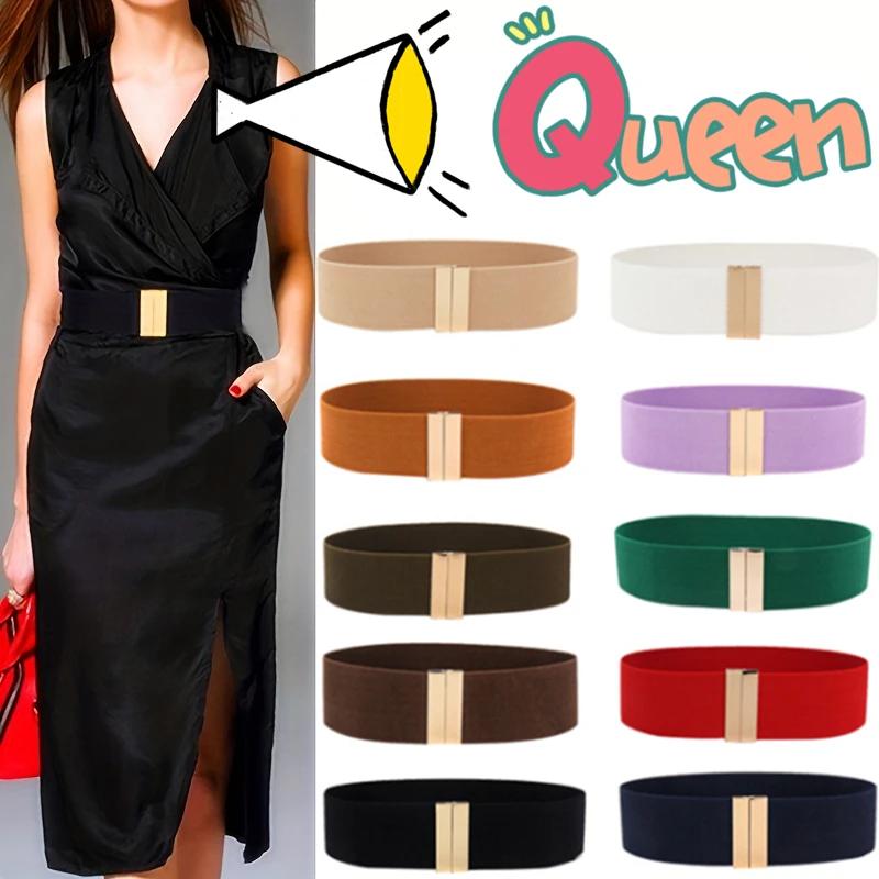Ceintures larges à bande élastique pour femmes, Simple, pour manteau, ceinture de taille, boucle, sa