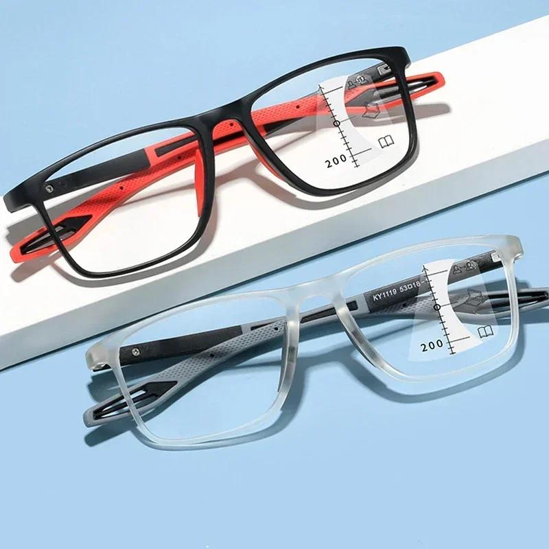 TR90 Anti-lumière bleue multifocale lunettes de lecture hommes femmes progressif près de loin lunett