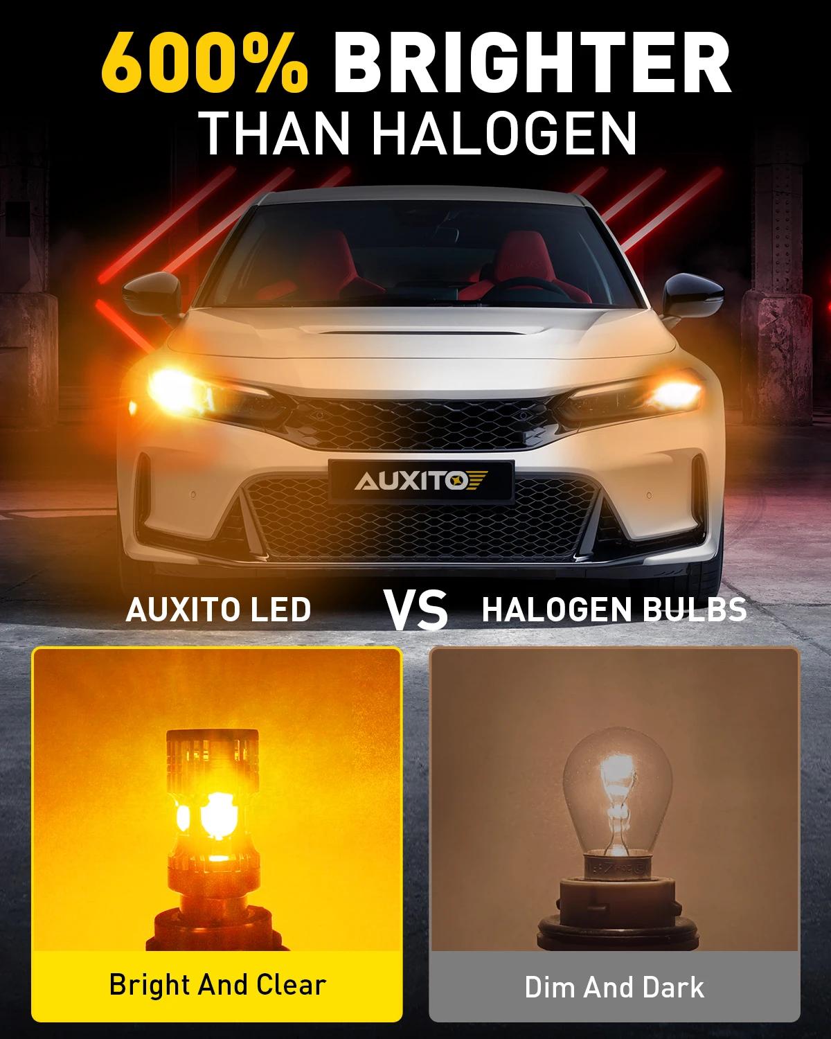 AUXITO 2 pièces BAU15S LED Canbus ambre 1156 PY21W BA15S P21W LED ampoule sans erreur sans Hyperflas