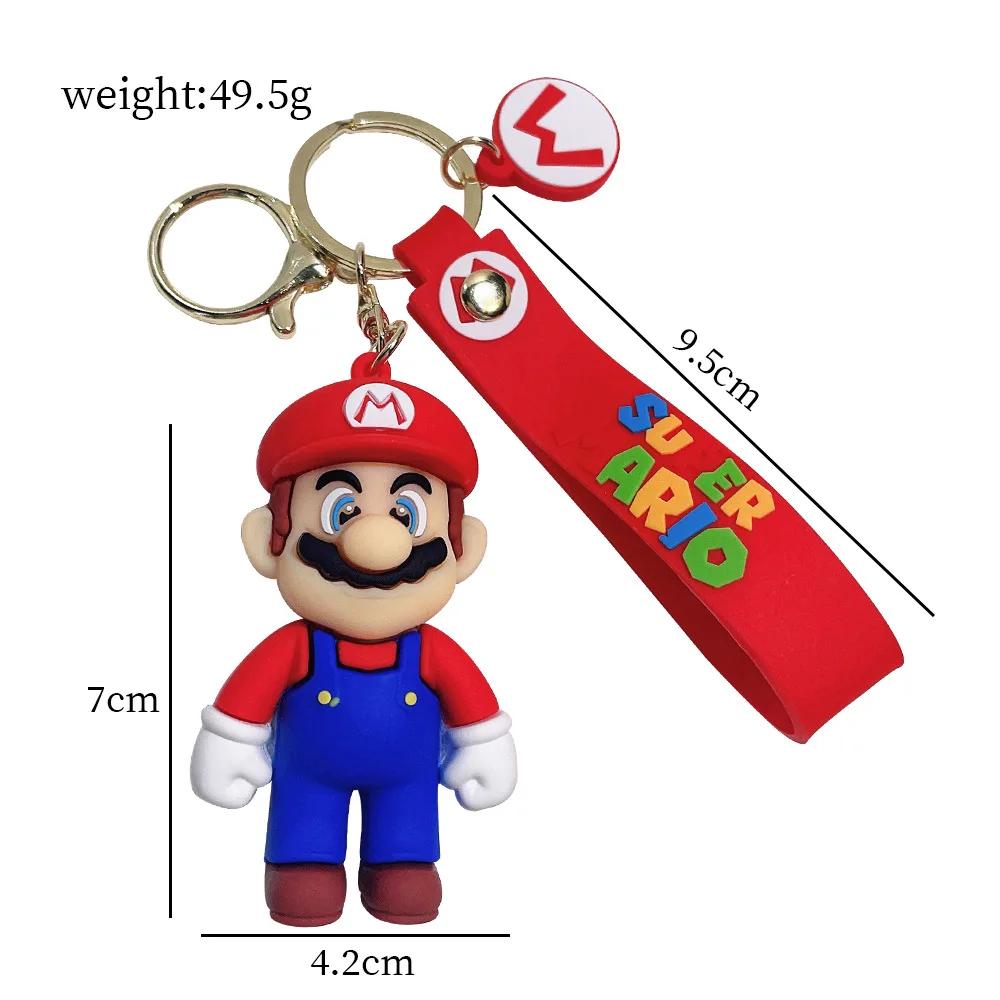 19 Styles Anime porte-clés Mario Bros Luigi crapaud Bowser figurine modèle PVC dessin animé sac poup
