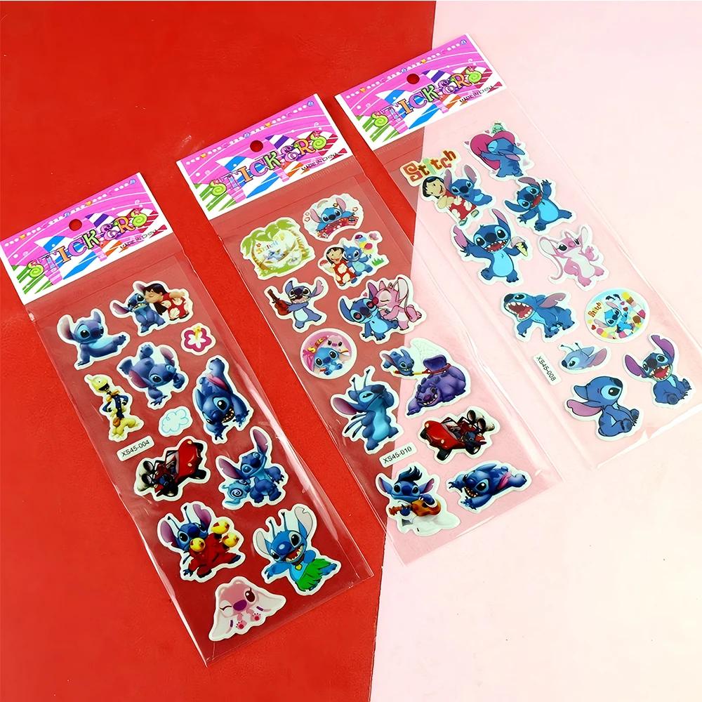 Autocollants bulle point de dessin animé Disney pour enfants, 12 pièces, autocollants gonflés 3D en 