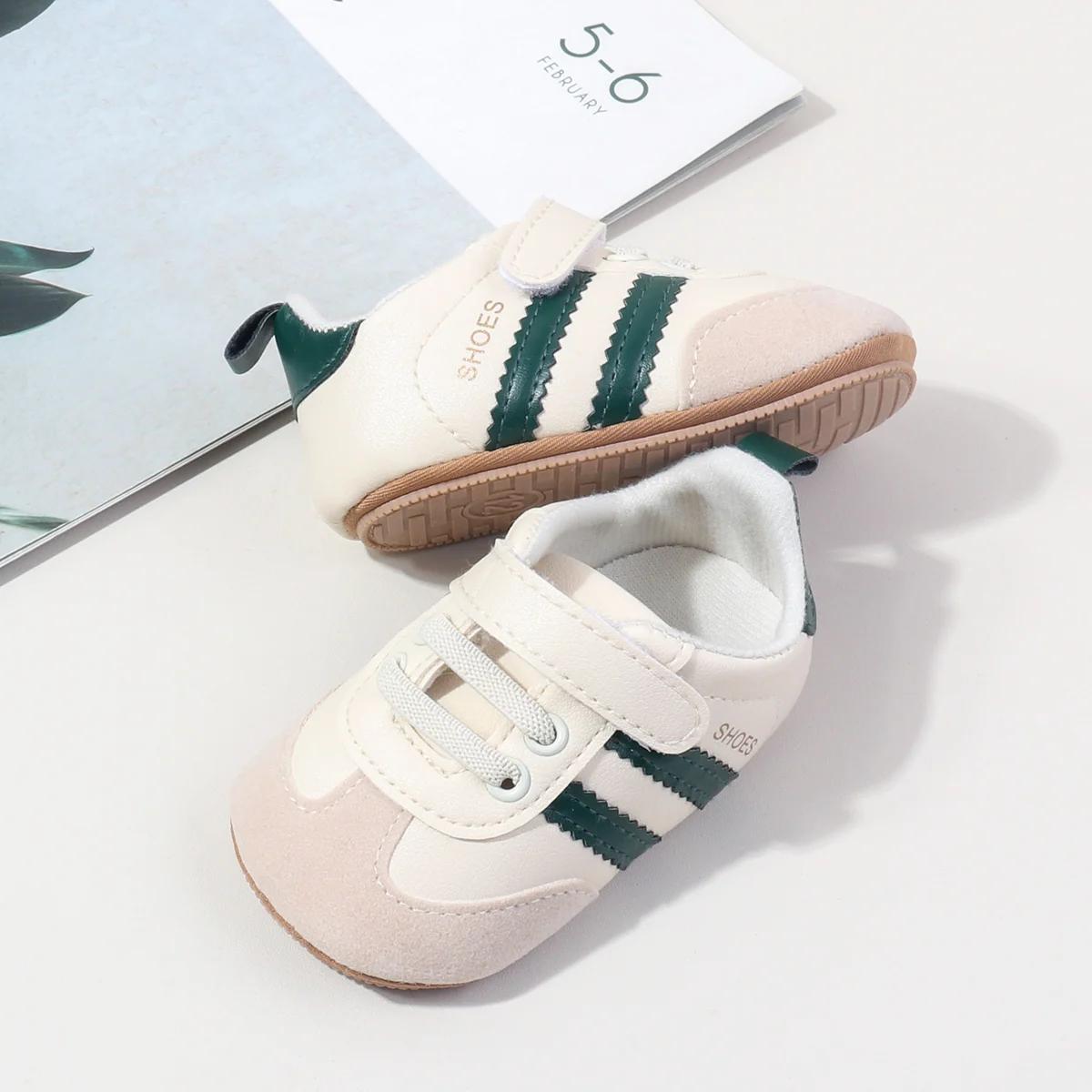 Chaussures unisexes pour bébés de 0 à 18 mois, en cuir PU de haute qualité, pour première marche, in