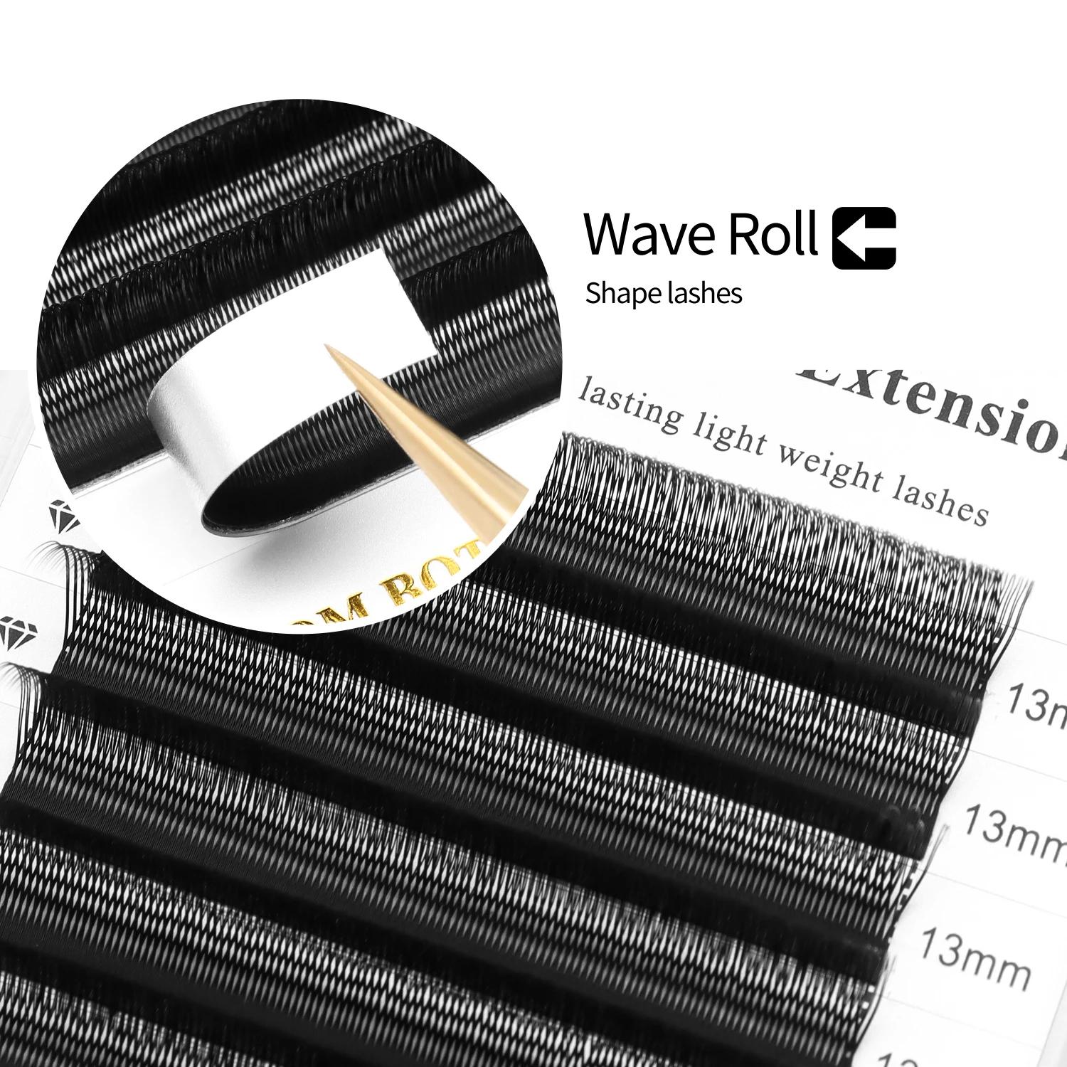 XIUSUZAKI 6 plateaux/lot Extensions de cils YY en forme de U Double pointes 2D YY ventilateurs de Vo