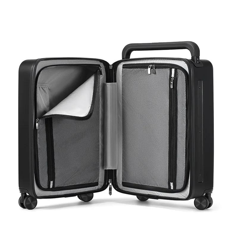 Valise de Voyage à Roulettes avec Fermeture Éclair, Bagage à Main, Trolley TSA, Mot de Passe, USB, 2
