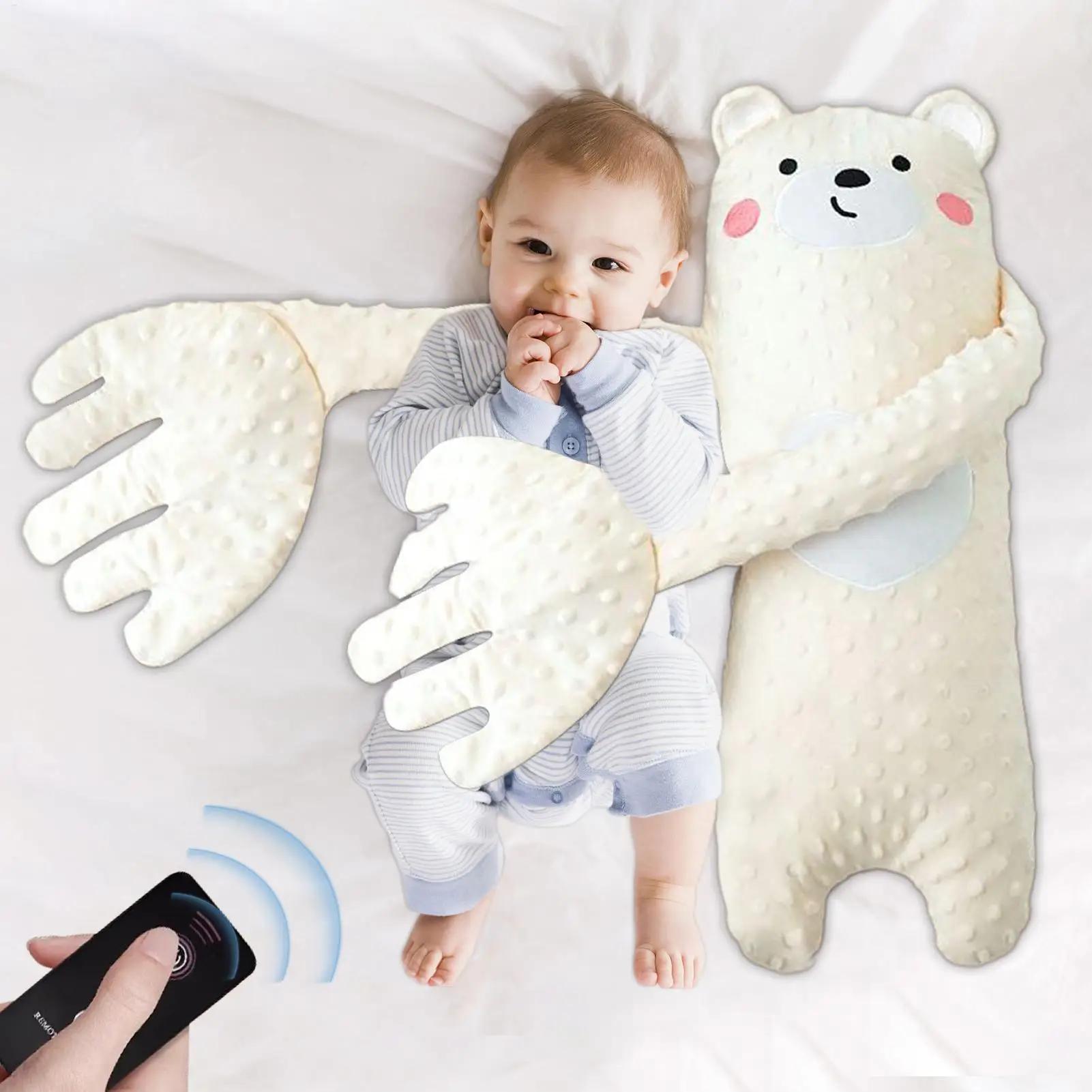 Oreiller électrique pour bébé, avec paume apaisante, télécommande, oreiller pour les mains, poupée a