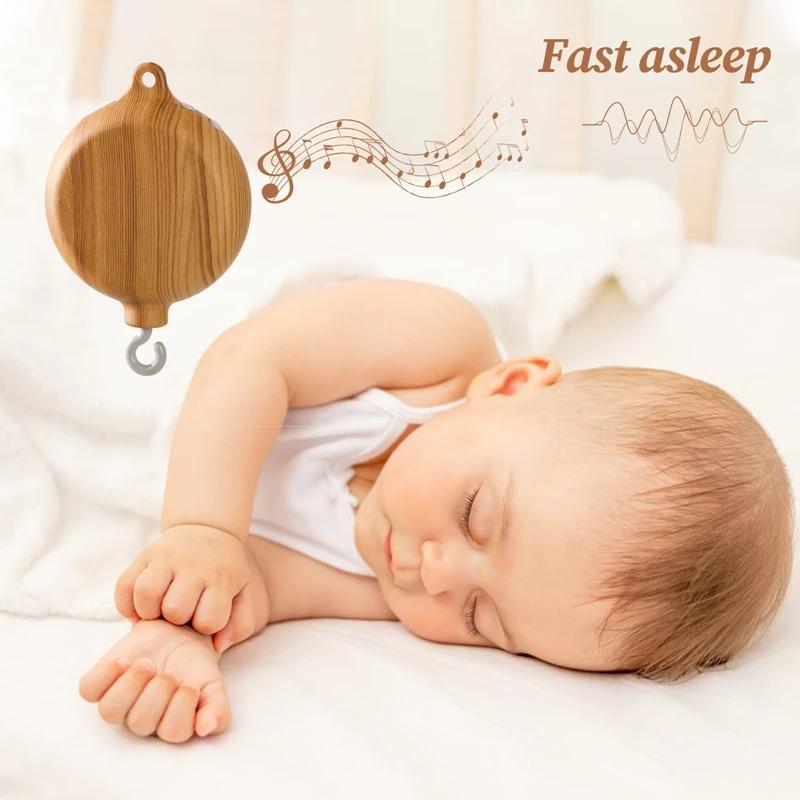Boîte à musique rotative pour nouveau-nés, berceau pour bébé de 0 à 12 mois, hochet suspendu couleur