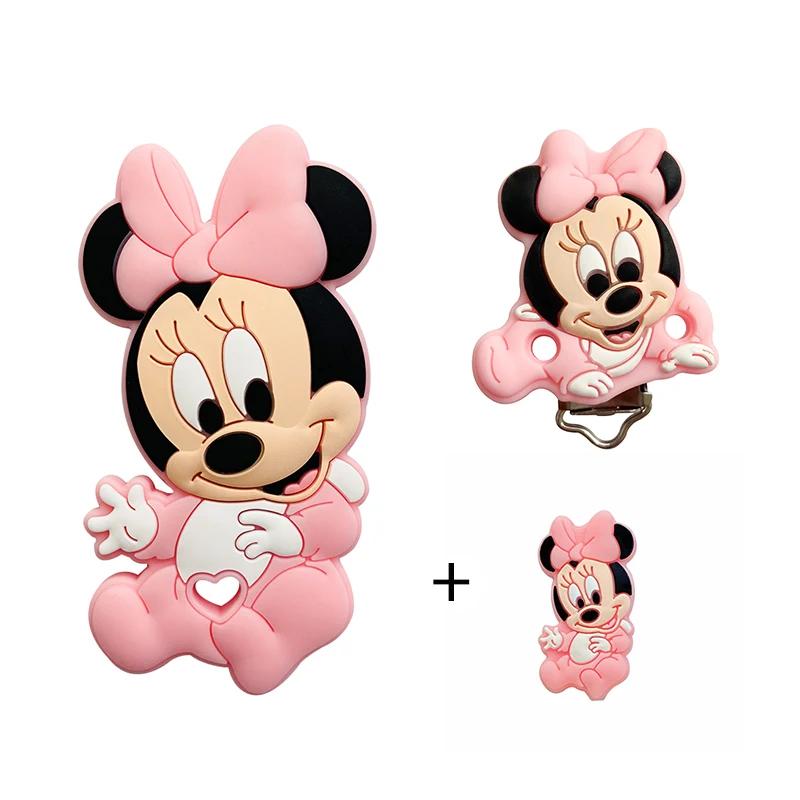 3 pièces/ensemble point de Silicone bambi princesse anneau de dentition clip perles focales bricolag