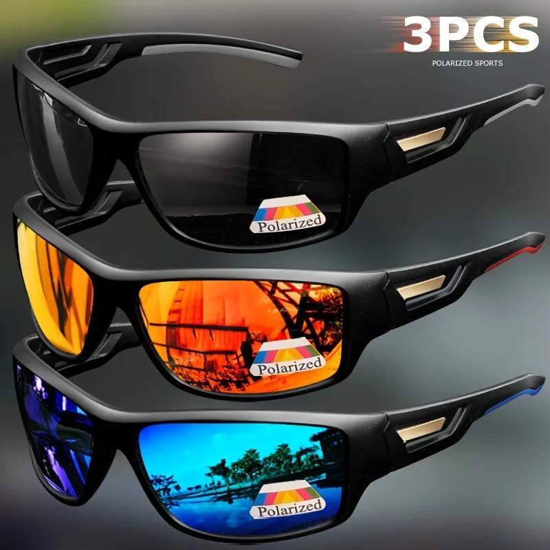 Lunettes de soleil polarisées de sport, monture enveloppante de Camouflage, lentilles multicolores p