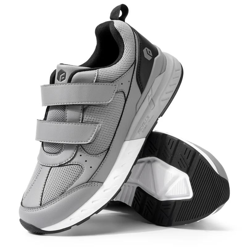 Chaussures de sport pour hommes, large largeur avec sangles réglables, basses, antidérapantes, légèr