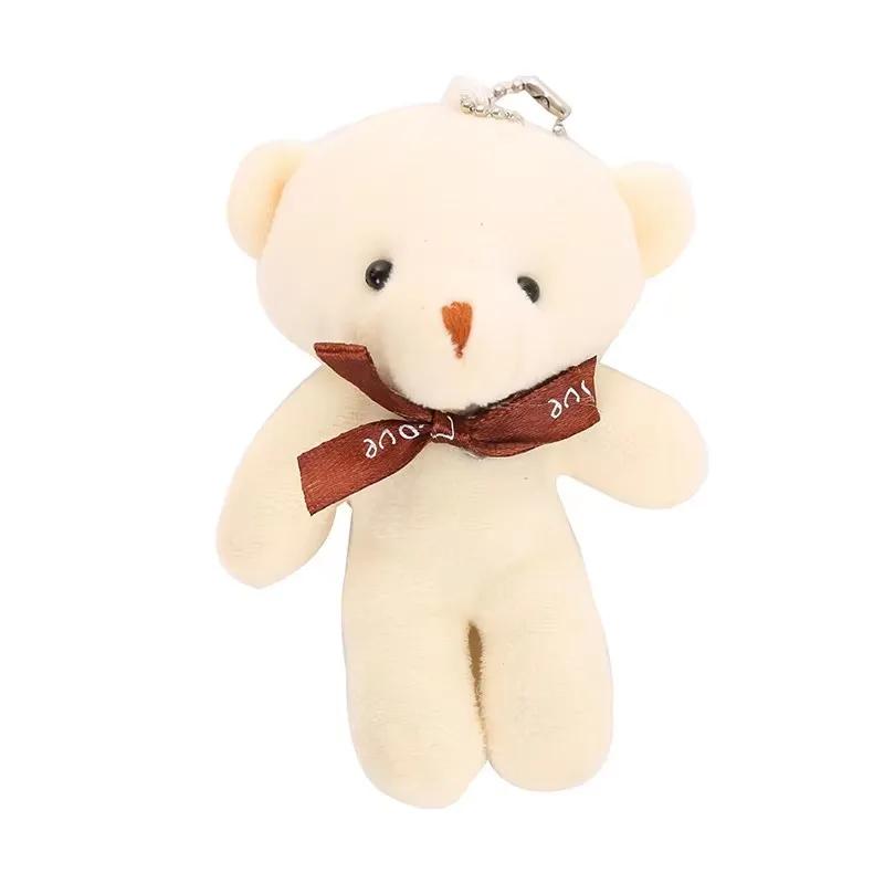 10 pièces/paquet 12cm Mini nœud papillon ours en peluche pendentif en peluche jouet coloré ours en p