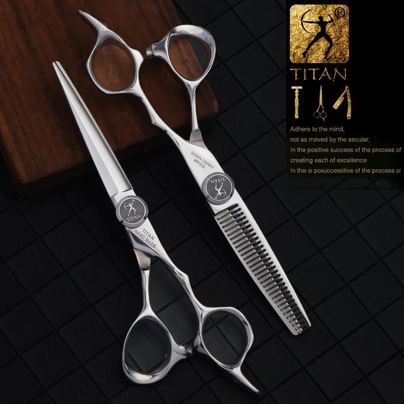TITAN – ciseaux de coiffeur professionnels, ensemble de 5.5 6.0 pouces, en acier japonais 440c