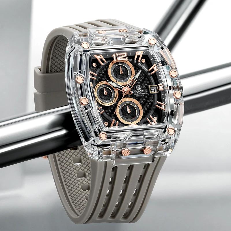 Nouveau NAVIFORCE hommes montres multifonctions à Quartz mode sport chronographe 5ATM étanche bracel