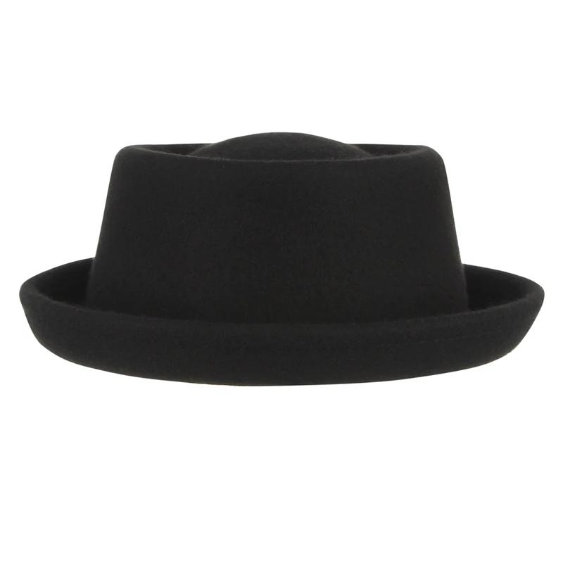 Chapeau Fedora 100% laine pour tarte de porc, pour femmes et hommes, automne et hiver, chapeau de po